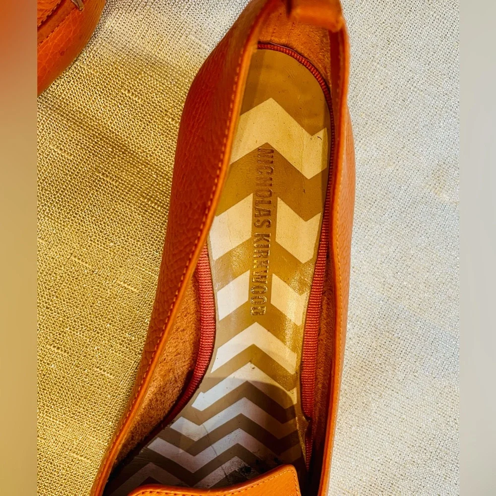 Nicholas Kirkwood Beya Orange Loafers (39 IT) 8 US - Picture 6 of 10